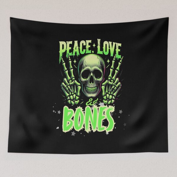Item preview, Peace, Love & Bones | Halloween Crewneck  designed and sold by skkyfaithArtz.