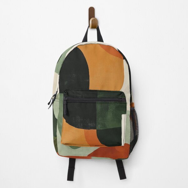 Item preview, Earthy Mid-Century Abstract Composition in Olive, Rust, and Charcoal Tones designed and sold by trajeado14.