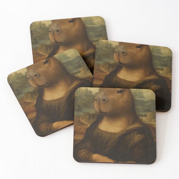 Item preview, Capybara as Mona Lisa designed and sold by Owcomm.