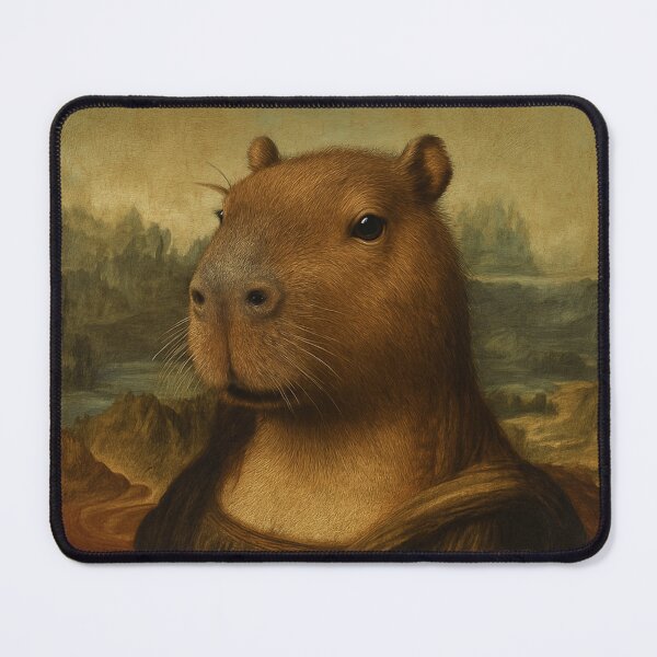 Item preview, Capybara as Mona Lisa designed and sold by Owcomm.