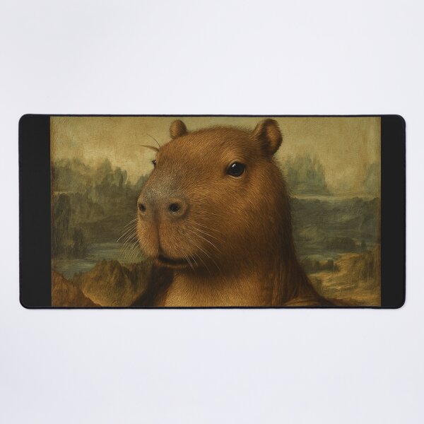 Item preview, Capybara as Mona Lisa designed and sold by Owcomm.