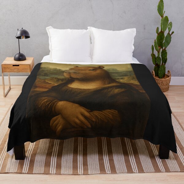 Item preview, Capybara as Mona Lisa designed and sold by Owcomm.