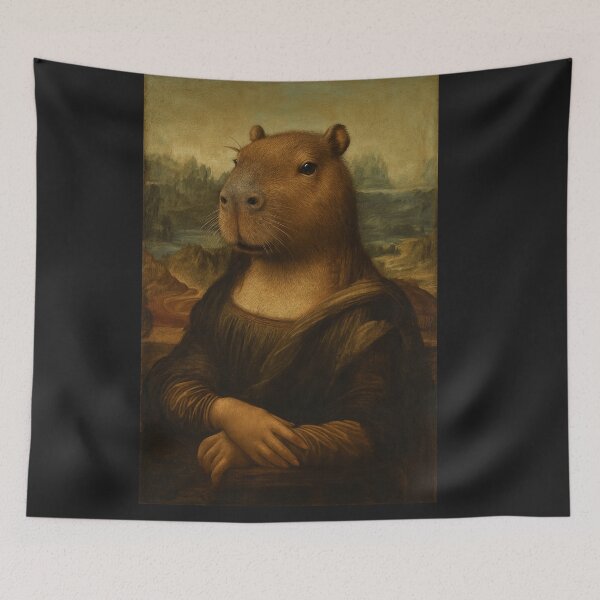 Item preview, Capybara as Mona Lisa designed and sold by Owcomm.