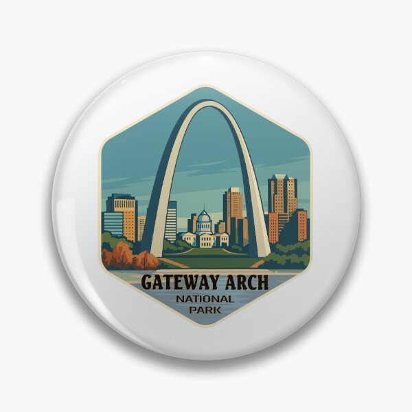Item preview, Gateway Arch National Park Retro Sticker designed and sold by Ismeal Von.