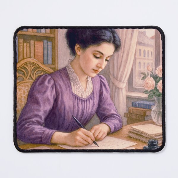 Item preview, Young woman writes a letter designed and sold by Steffani Lehmann.