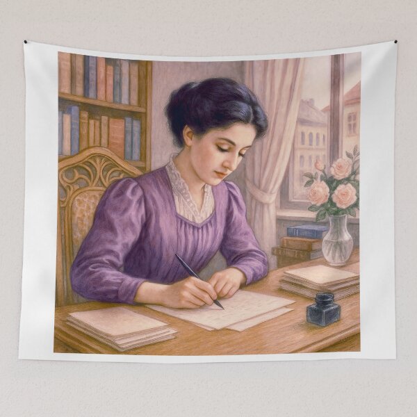 Item preview, Young woman writes a letter designed and sold by Steffani Lehmann.