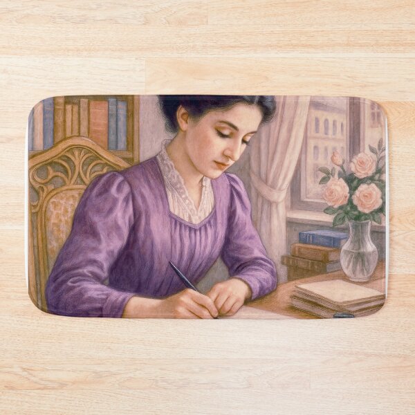 Item preview, Young woman writes a letter designed and sold by Steffani Lehmann.