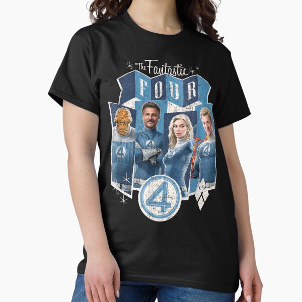 Aperçu de l'œuvre T-shirt vintage Marvel Les Quatre Fantastiques Premiers Pas créée et vendue par DunciOcukino.