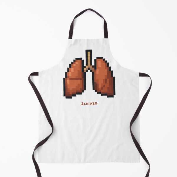 Item preview, lungs anatomy pixelart funny health retro organ breath designed and sold by 88DesignStudio.