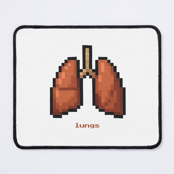 Item preview, lungs anatomy pixelart funny health retro organ breath designed and sold by 88DesignStudio.