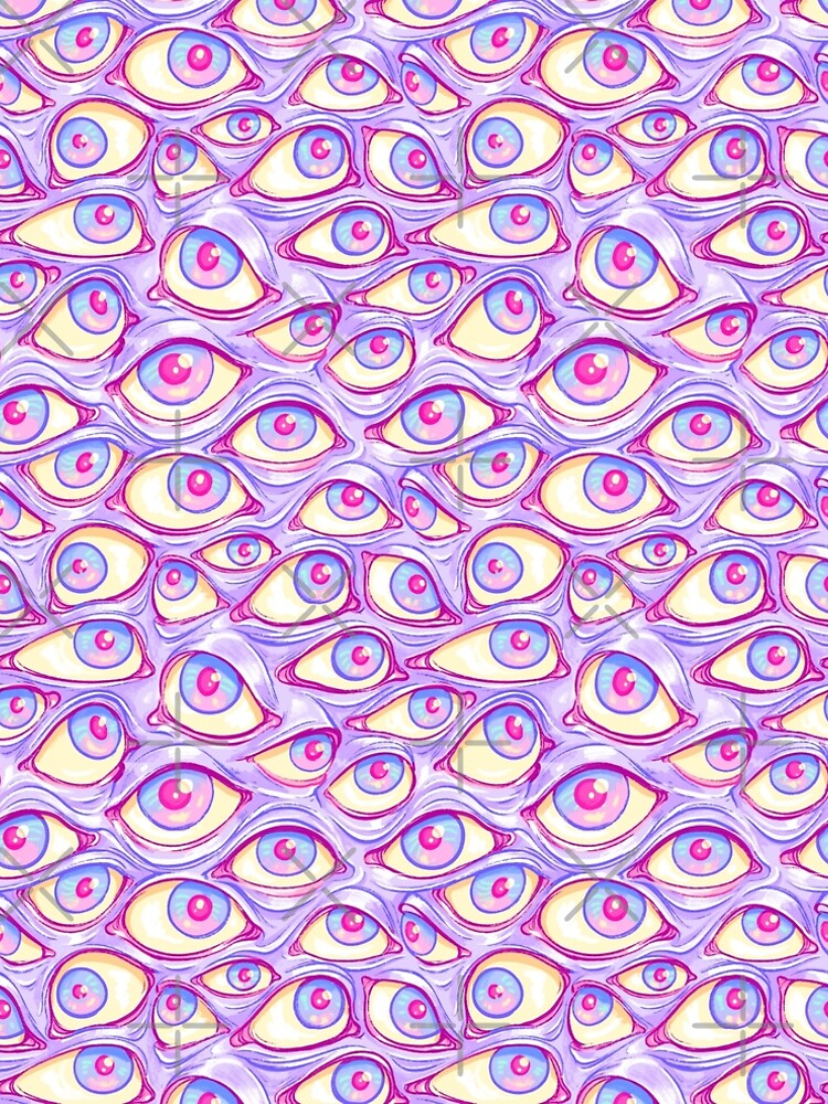 Wall of Eyes in Purple by paisleydrawrrs