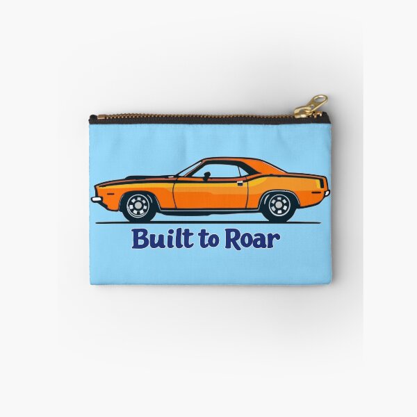 Aperçu de l'œuvre Conçu pour rugir – Illustration de style Mopar Barracuda orange créée et vendue par SteadyRolling.