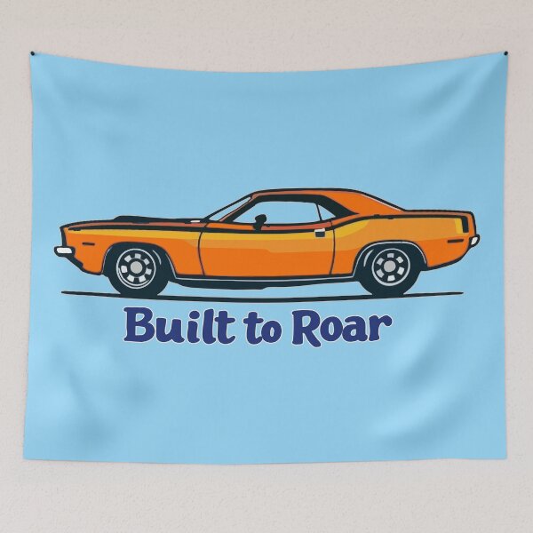 Item preview, Diseñado para rugir: diseño gráfico estilo Barracuda de Mopar en color naranja designed and sold by SteadyRolling.