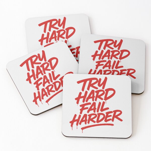 Item preview, Try Hard Fail Harder Graffiti Motivational Tag designed and sold by 2wear.