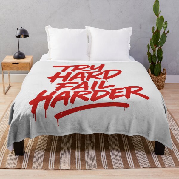 Item preview, Try Hard Fail Harder Graffiti Motivational Tag designed and sold by 2wear.