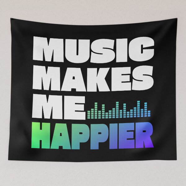 Item preview, Music Makes Me Happier designed and sold by TheFineShirt.