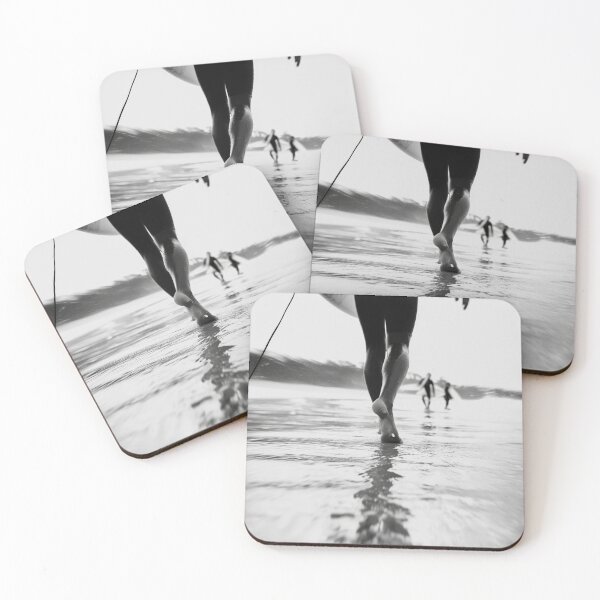 Item preview, Footsteps in Foam - Black and White Surf Photography designed and sold by Branka Kodzoman.