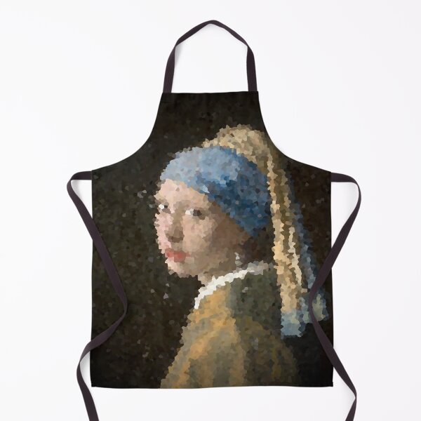 Item preview, vermeer pearl earring art classic abstract mosaic pixelated designed and sold by 88DesignStudio.