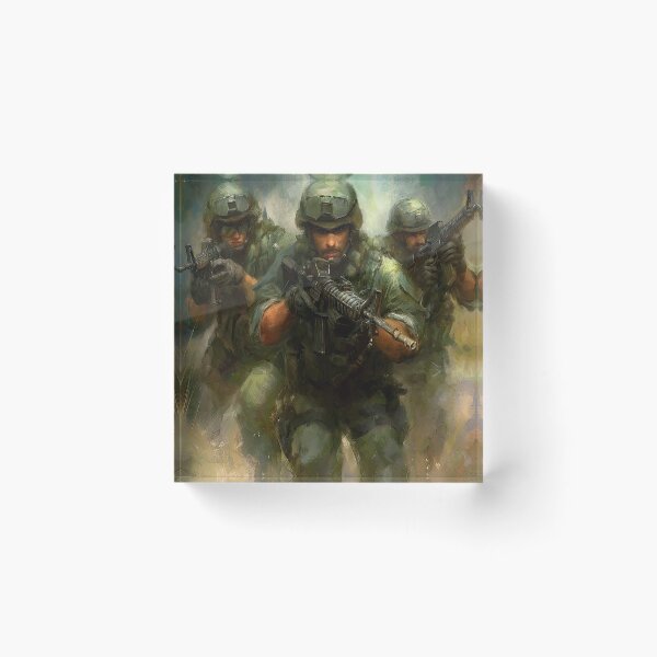 Item preview, Armed Fighters Move Through Shadowed City Streets designed and sold by Piotrek0001.