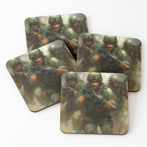 Item preview, Armed Fighters Move Through Shadowed City Streets designed and sold by Piotrek0001.