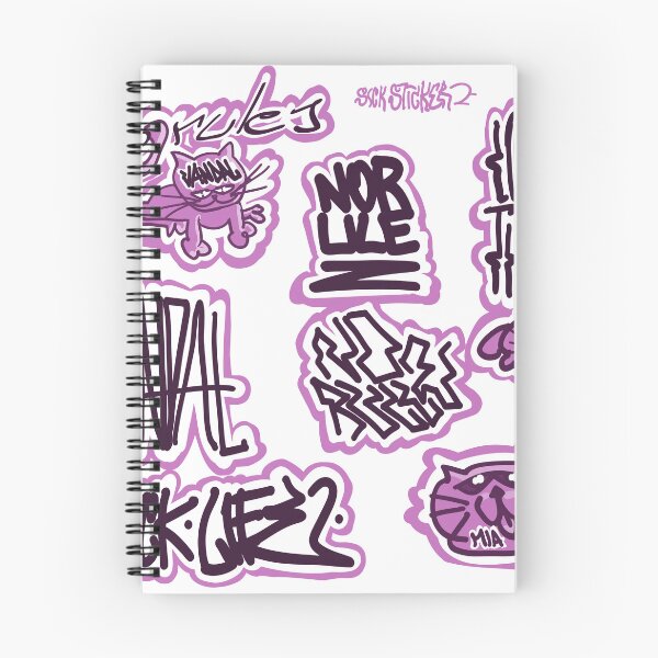 Item preview, Cat with No Rulez Purple rain - Urban Graffiti Sticker | Rebel Sick Stickerz Board designed and sold by Borislilb Artwear.