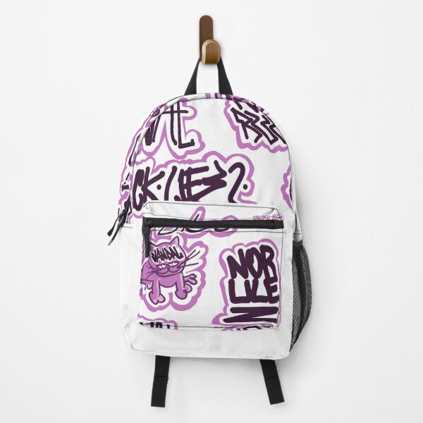 Item preview, Cat with No Rulez Purple rain - Urban Graffiti Sticker | Rebel Sick Stickerz Board designed and sold by Borislilb Artwear.