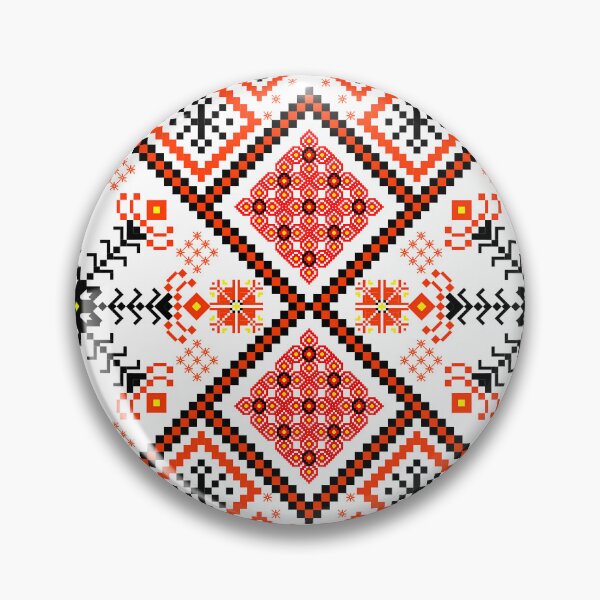 Item preview, Crimson Folkloric Tapestry - Red, Black & White Ethnic Border designed and sold by Khwanchai.