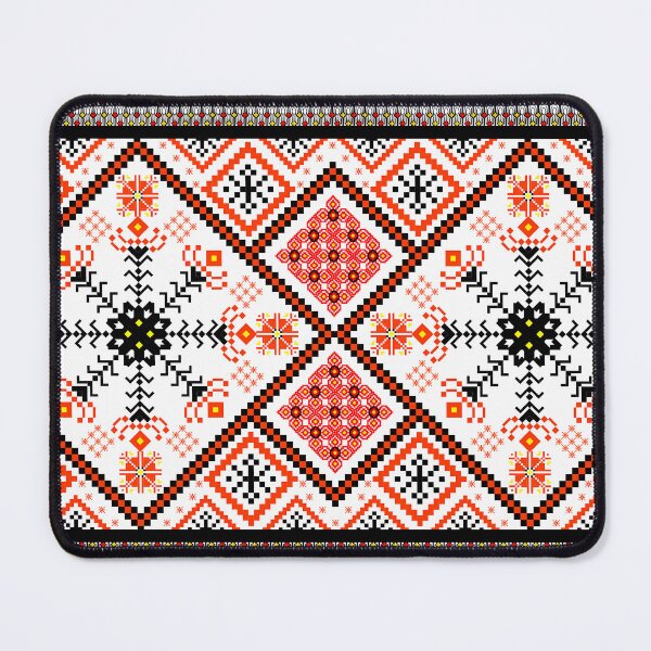 Item preview, Crimson Folkloric Tapestry - Red, Black & White Ethnic Border designed and sold by Khwanchai.