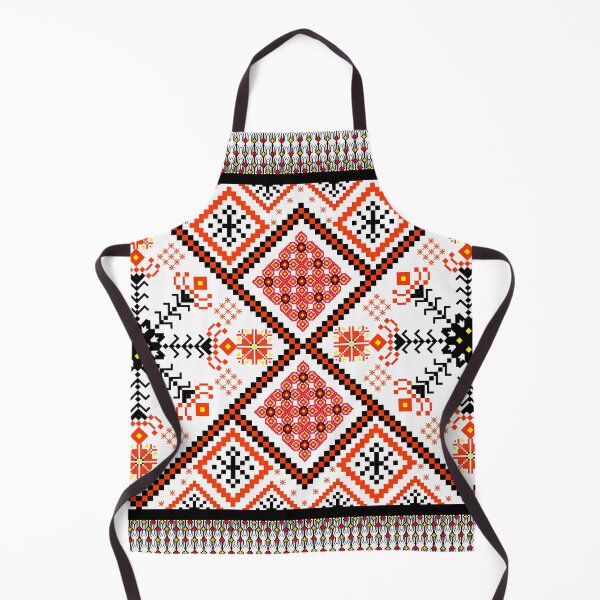 Item preview, Crimson Folkloric Tapestry - Red, Black & White Ethnic Border designed and sold by Khwanchai.