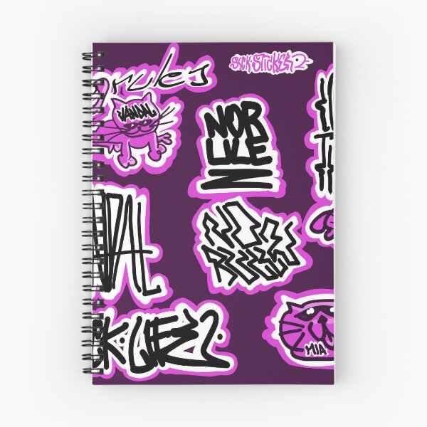 Item preview,  Cat with No Rulez Purple deep - Urban Graffiti Sticker | Rebel Sick Stickerz Board designed and sold by Borislilb Artwear.
