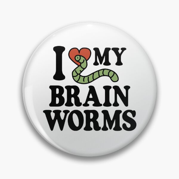 Item preview, I Love My Brain Worms designed and sold by Kay Saunders.
