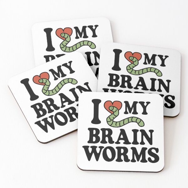 Item preview, I Love My Brain Worms designed and sold by Kay Saunders.