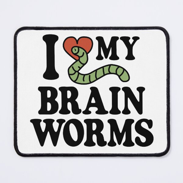 Item preview, I Love My Brain Worms designed and sold by Kay Saunders.