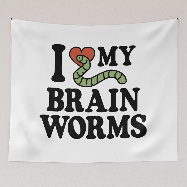 Item preview, I Love My Brain Worms designed and sold by Kay Saunders.