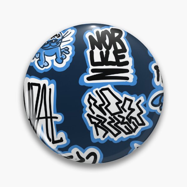 Item preview, Cat with No Rulez Blue deep - Urban Graffiti Sticker | Rebel Sick Stickerz Board designed and sold by Borislilb Artwear.