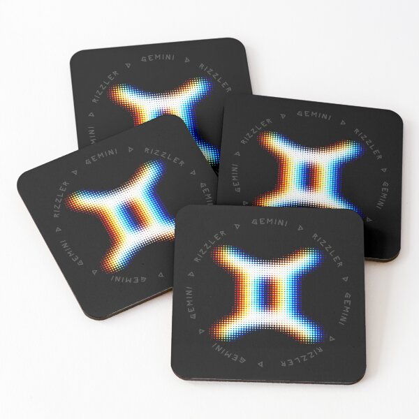 Item preview, Gemini Glitch – Dual Halftone Zodiac Symbol in EDM Vibe designed and sold by H Jonas.