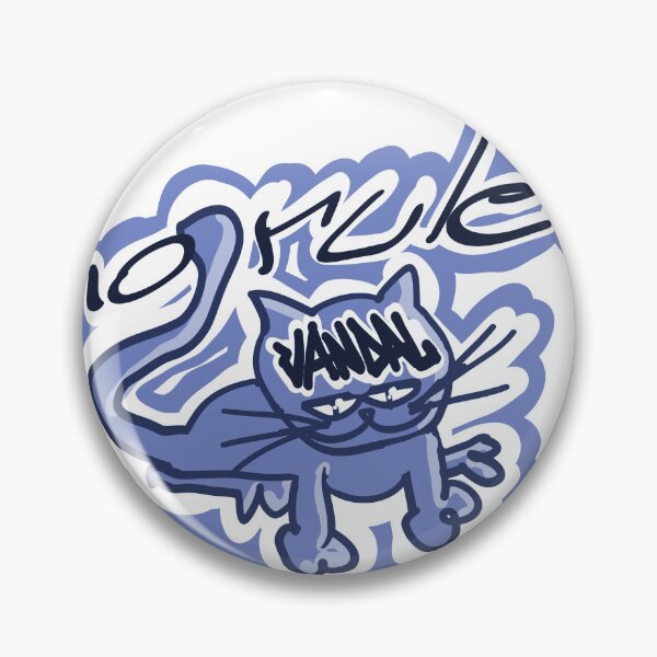 Item preview, Cat with No Rulez - Urban Graffiti Sticker | Rebel Sick Stickerz designed and sold by Borislilb Artwear.