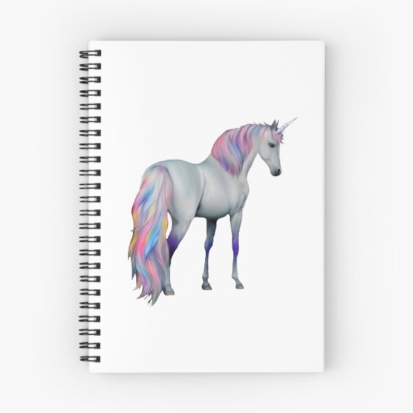 Item preview, White Unicorn Rainbow Mane, Magical Mythical Creature designed and sold by HA-Design-Kunst.