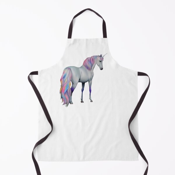 Item preview, White Unicorn Rainbow Mane, Magical Mythical Creature designed and sold by HA-Design-Kunst.