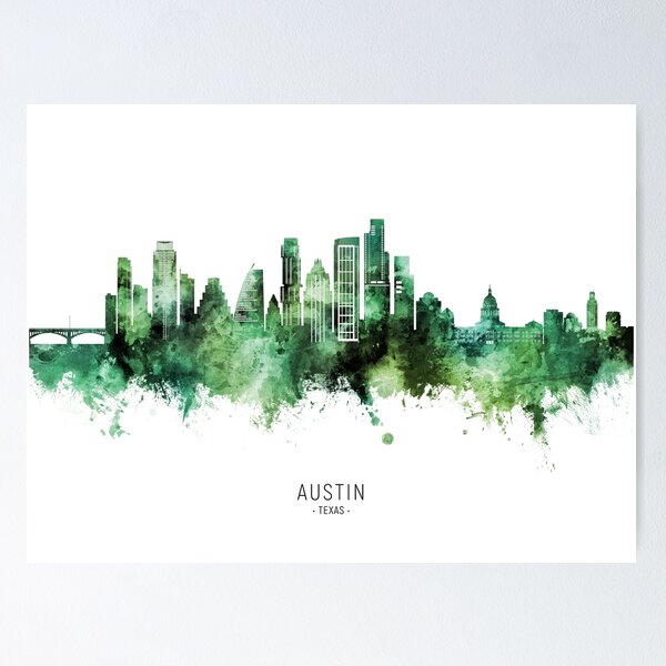 Item preview, Austin Texas Skyline designed and sold by ArtPrints.