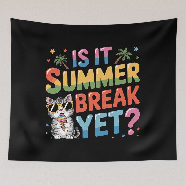 Item preview, Is It Summer Break Yet Last Day Of School Cat Ice Cream designed and sold by BakeryDozen.