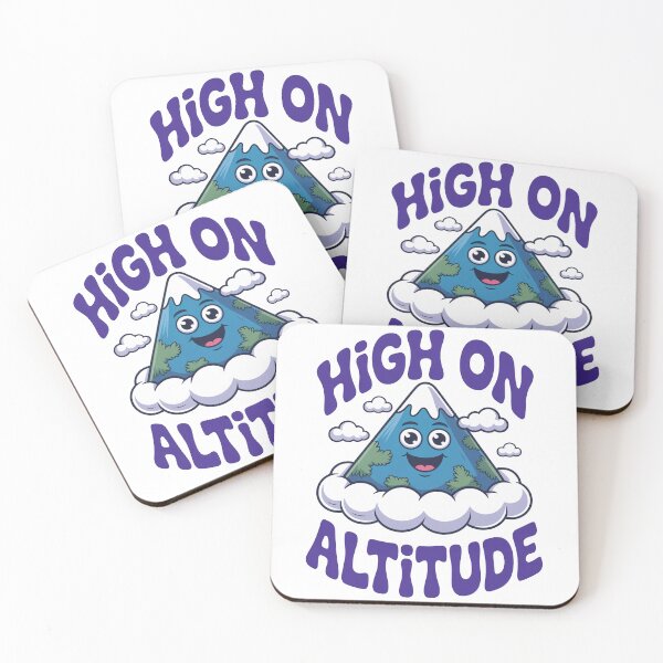 Item preview, High on Altitude Funny Mountain Cartoon Design designed and sold by MonkiFlipp.
