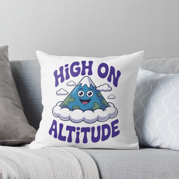 Item preview, High on Altitude Funny Mountain Cartoon Design designed and sold by MonkiFlipp.