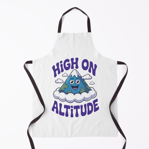 Item preview, High on Altitude Funny Mountain Cartoon Design designed and sold by MonkiFlipp.