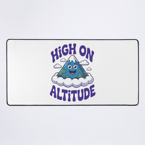 Item preview, High on Altitude Funny Mountain Cartoon Design designed and sold by MonkiFlipp.