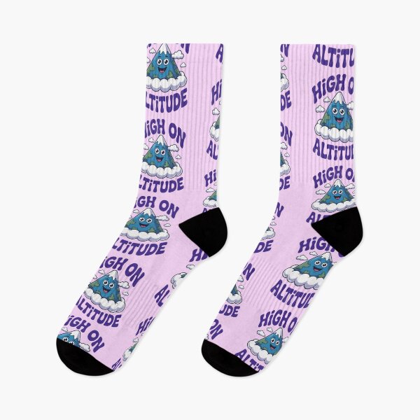 Item preview, High on Altitude Funny Mountain Cartoon Design designed and sold by MonkiFlipp.
