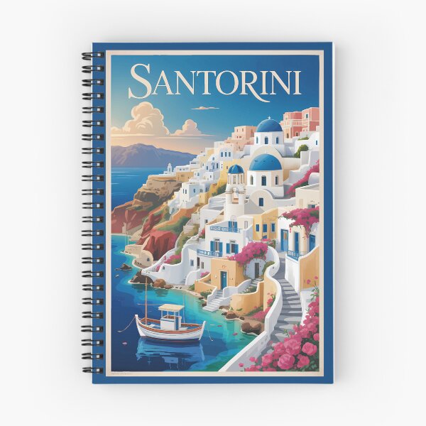 Item preview, Santorini Greece Illustration Travel Art Vintage designed and sold by KrisSidDesigns.