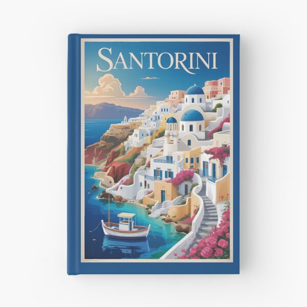 Item preview, Santorini Greece Illustration Travel Art Vintage designed and sold by KrisSidDesigns.