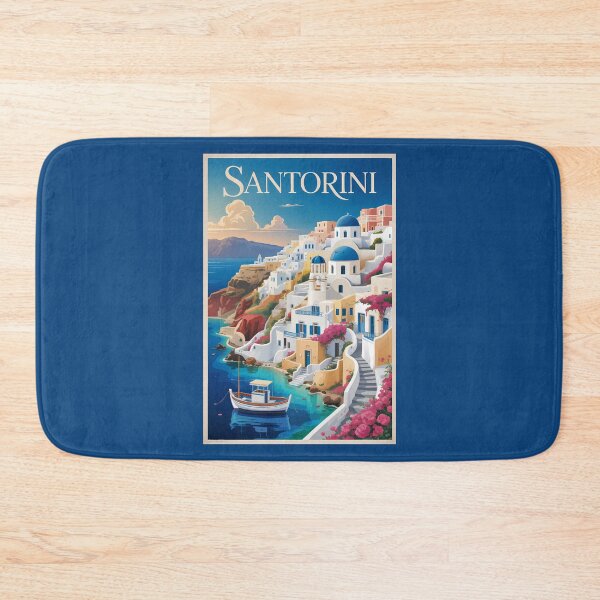 Item preview, Santorini Greece Illustration Travel Art Vintage designed and sold by KrisSidDesigns.