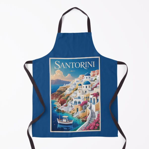 Item preview, Santorini Greece Illustration Travel Art Vintage designed and sold by KrisSidDesigns.